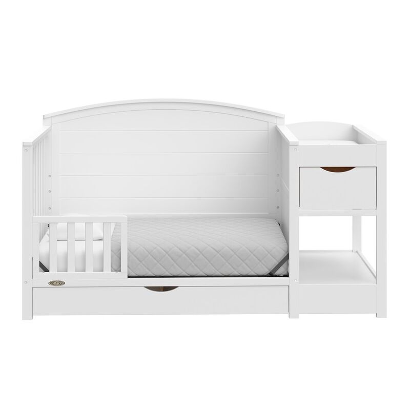 Graco Bellwood 5-in-1 Convertible Crib & Changer with Drawer (White)