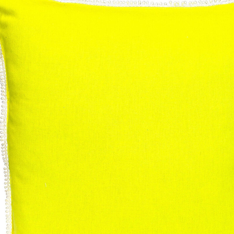 HomeRoots 16" Yellow Cotton Throw Pillow image number 3