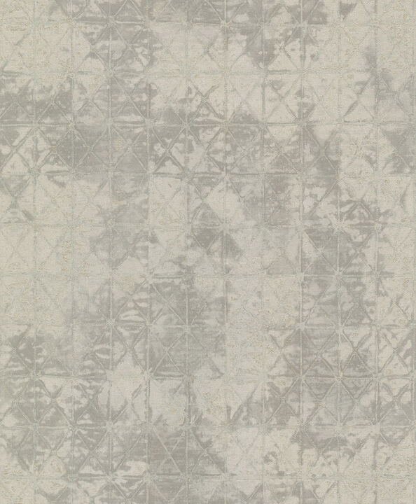Odell Silver Antique Tiles Wallpaper (Set of 2)
