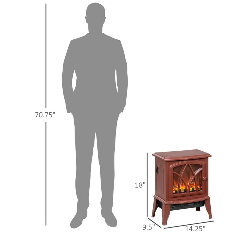 Contemporary Electric Fireplace Heater &ndash; Realistic Flame with Adjustable Heat image number 2