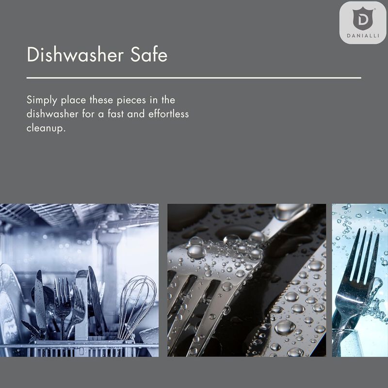 Danialli Silverware Set, Durable 18/10 Stainless Steel Flatware Set, Dishwasher Safe, Built to Last image number 2