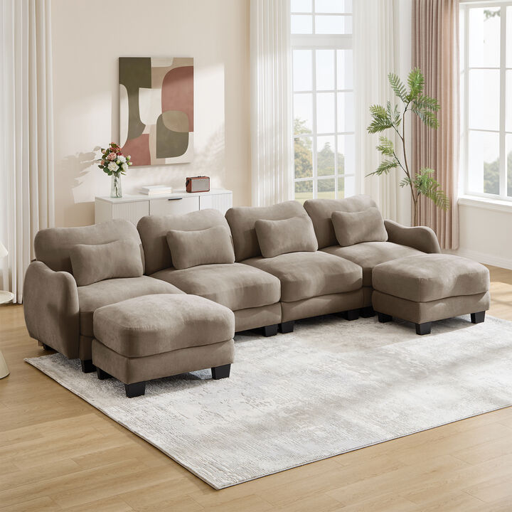 Camtun Curved Design U-Shaped Sectional Sofa