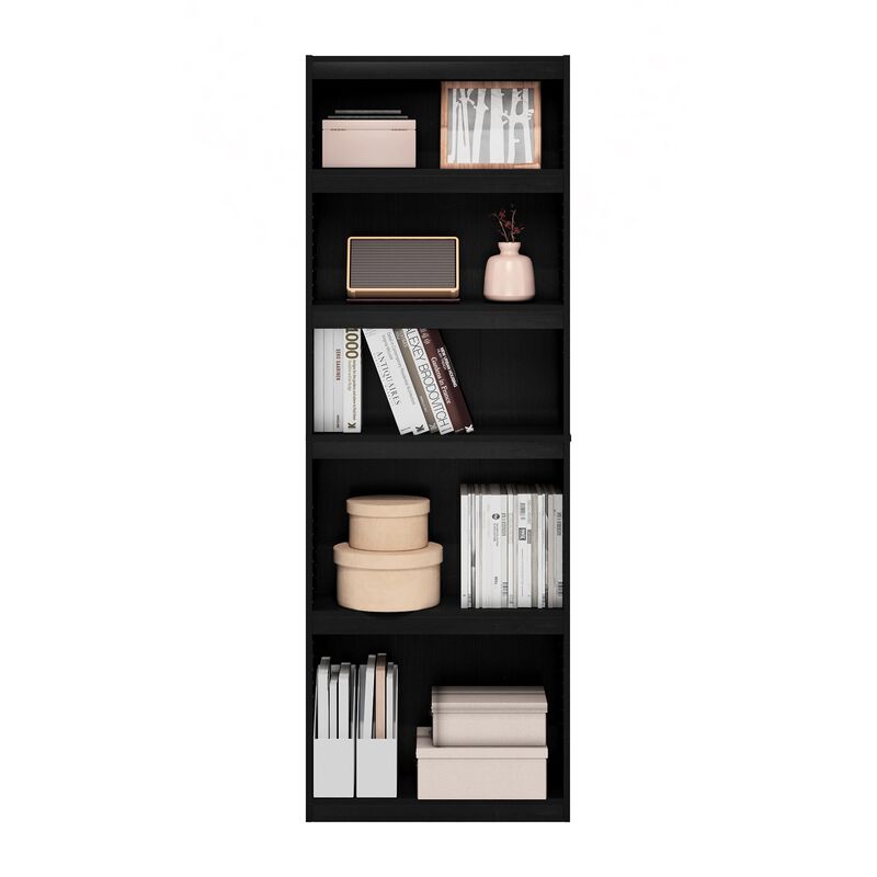Furinno Jaya Enhanced Home 5-Tier Shelf Bookcase, Blackwood