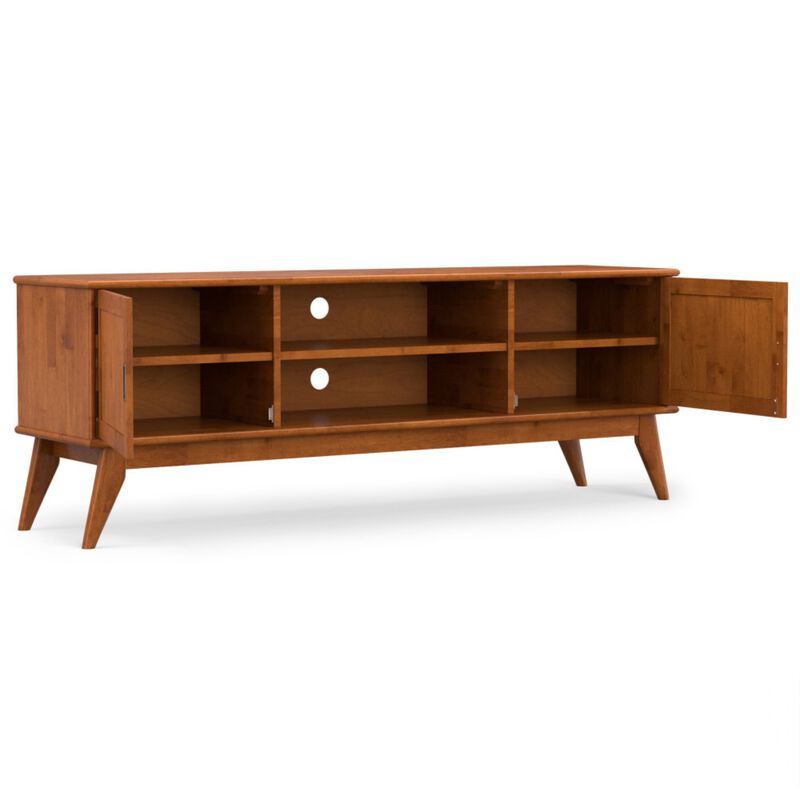 Rentha Mid Century Modern Solid Wood TV Stand image number 2