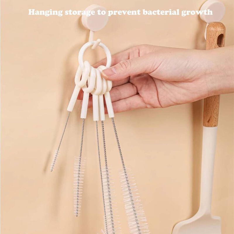 Pack of 5 Stainless Steel Straw Cleaning Brushes image number 2
