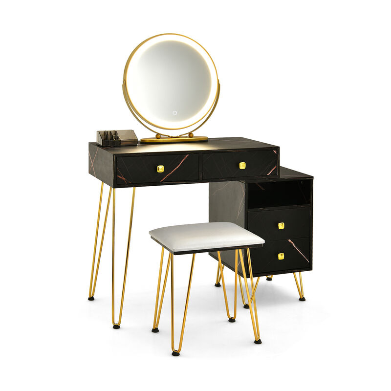 Modern Dressing Table with Storage Cabinet