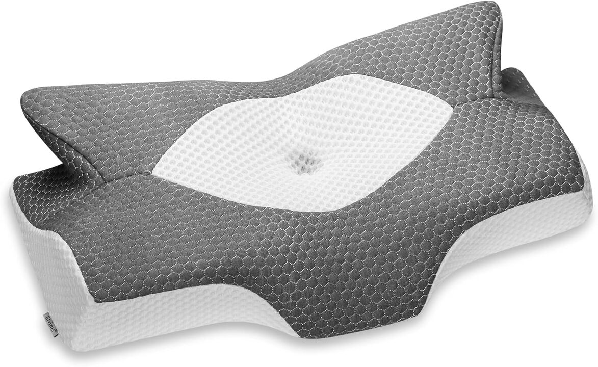 Elviros Cervical Memory Foam Pillows for Neck and Shoulder Pain, Neck Pillow for Sleeping, Side Sleeper Pillows for Adults, Ergonomic Orthopedic Sleeping for Back and Stomach Sleepers (Medium Firm)