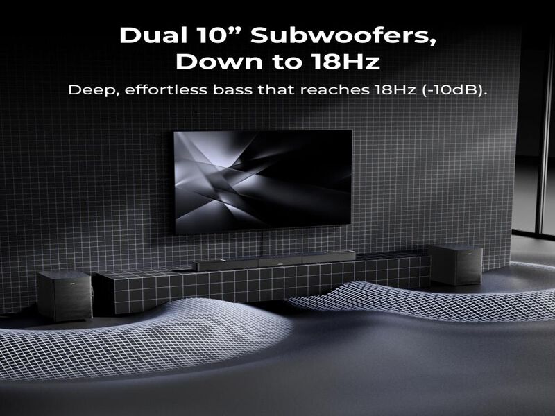 ULTIMEA Skywave X series 9.2.6 THX-Tuned Wireless Surround Sound System w/Dolby Atmos & DTS:X,Dual 10"Subwoofers,2000W Peak Power,8K Pass-Through image number 4
