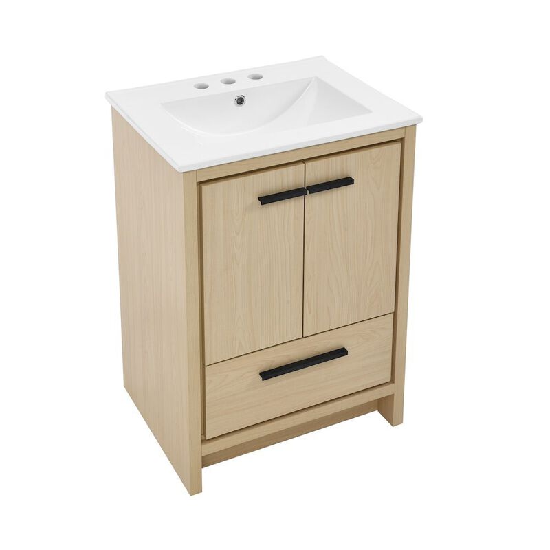 Virage 24 in. Bathroom Vanity with 3-Hole Ceramic Sink Top image number 1