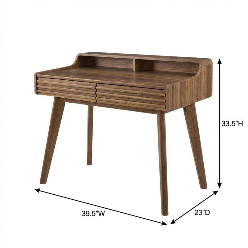 Wooden Render Writing Desk with Spacious Surface and Modern Design image number 2