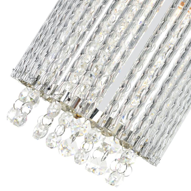 Claire 2 Light Drum Shade Mini Pendant With Chrome Finish