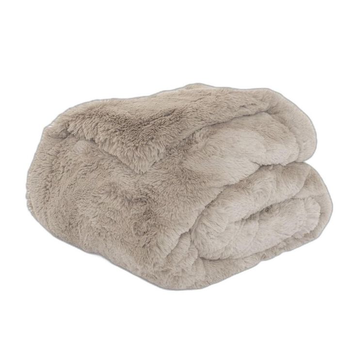 Venice Large Faux Fur Throw Blanket