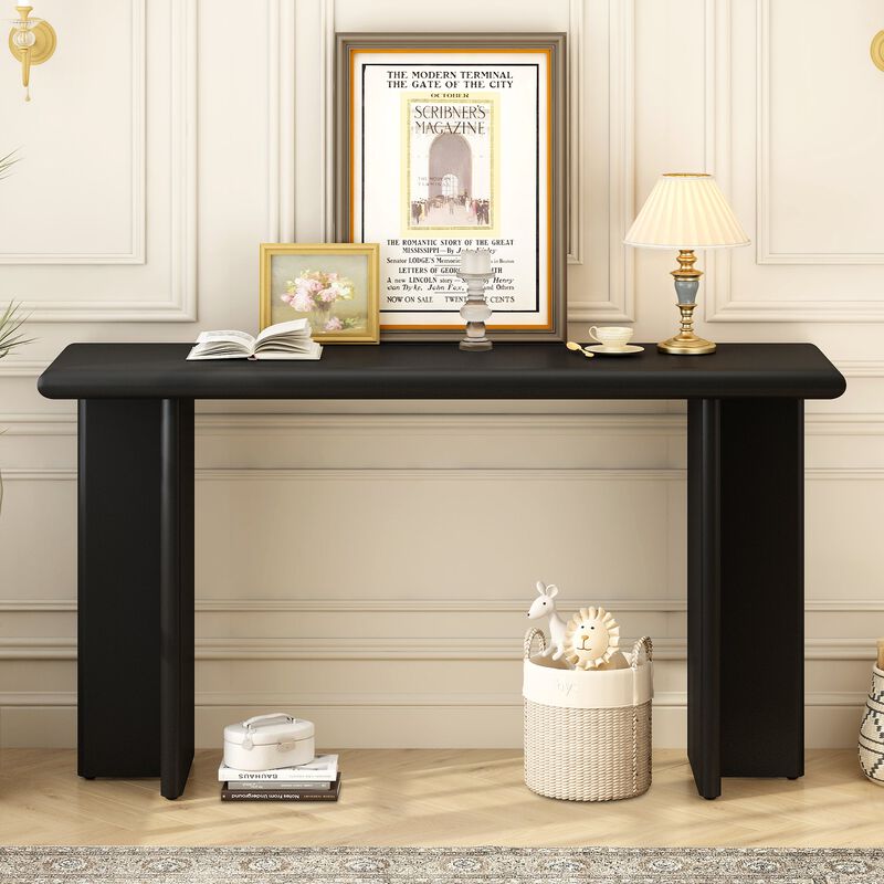 Modern Entryway Table with L-Shaped Legs, Suitable for Entryway, Hallway, Living Room, Foyer, Corridor image number 1