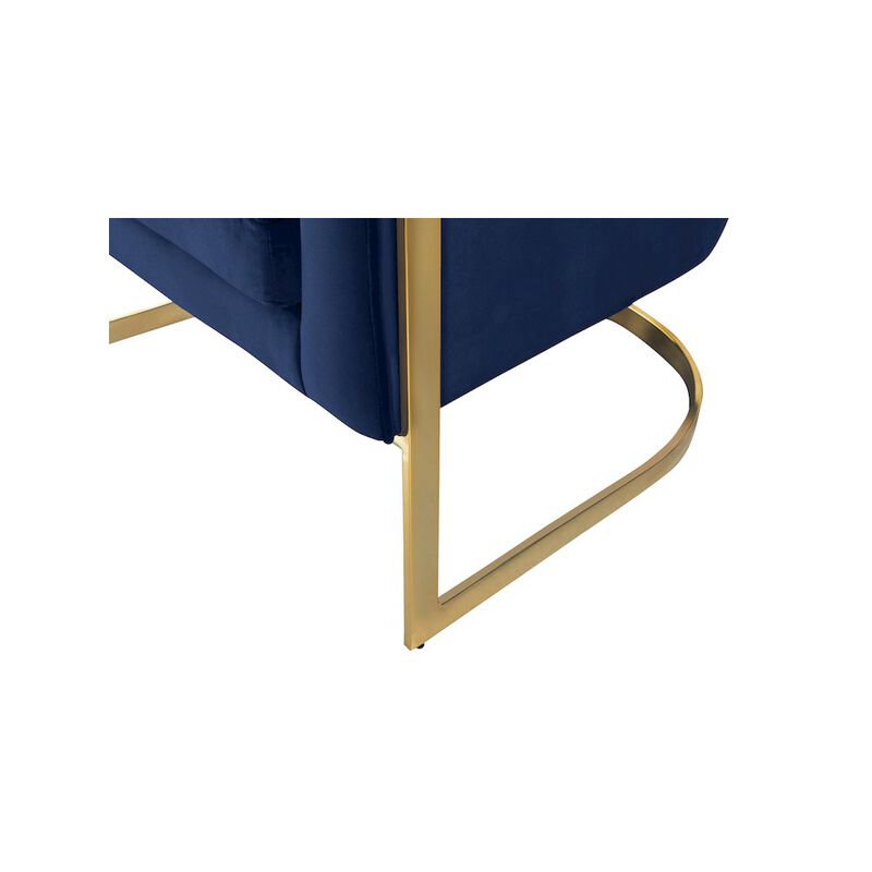 Meridian Furniture Carter Navy Velvet Accent Chair