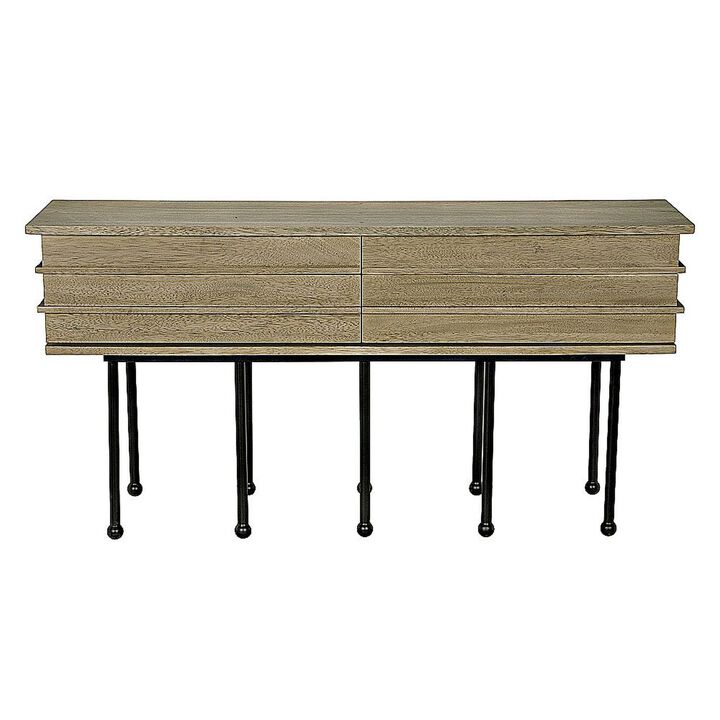 Oliver Console, Washed Walnut