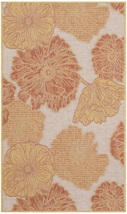 HomeRoots Floral Indoor Outdoor Area Rug