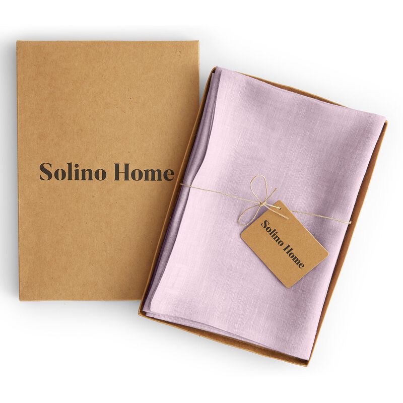 Solino Home 100% Pure Linen Dinner Napkins 20 x 20 Inch Set of 4 | Athena image number 2