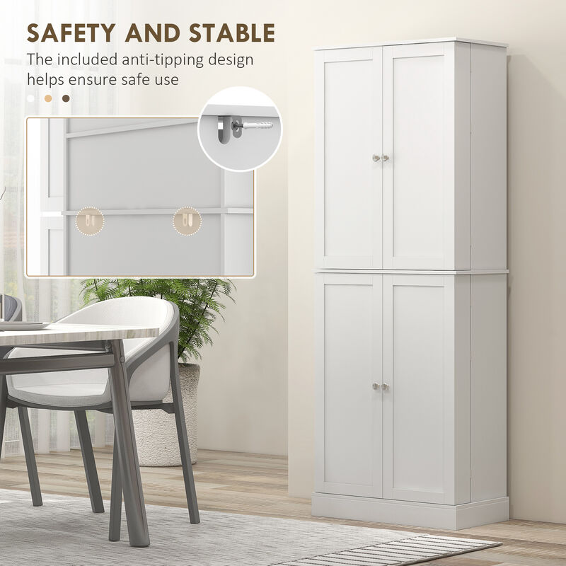 Hivvago 4-Door Kitchen Storage Cabinet with Shelves image number 5