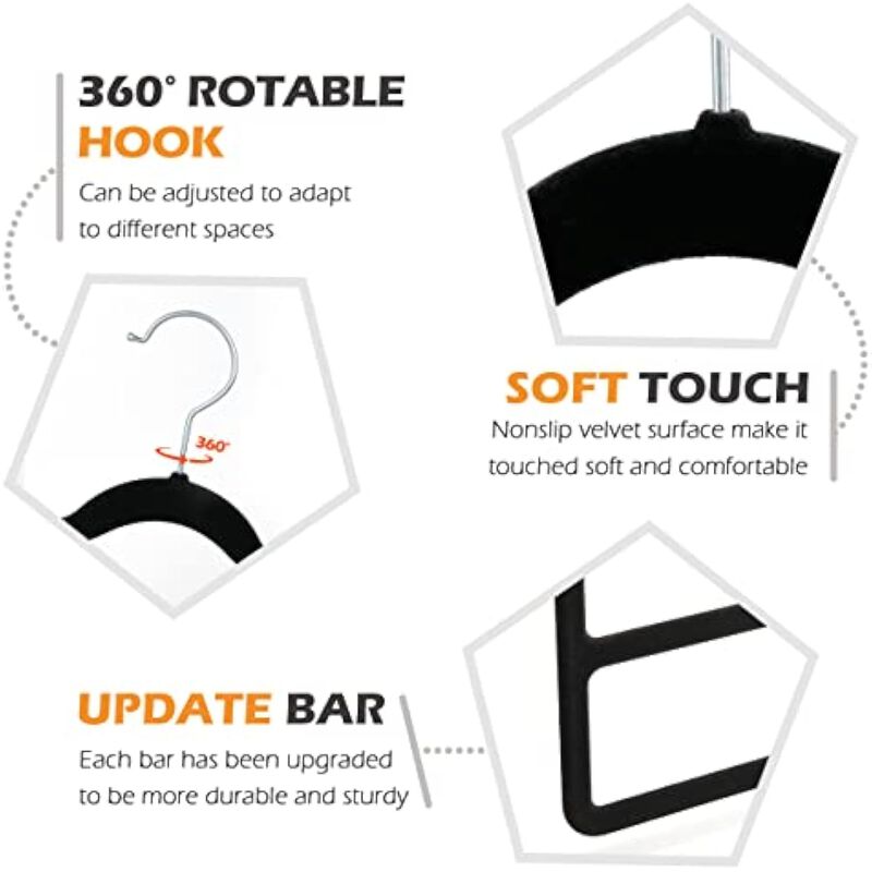 -Pack Tank Top Hangers | Space-Saving Bra Hangers for Closet Organizer image number 3