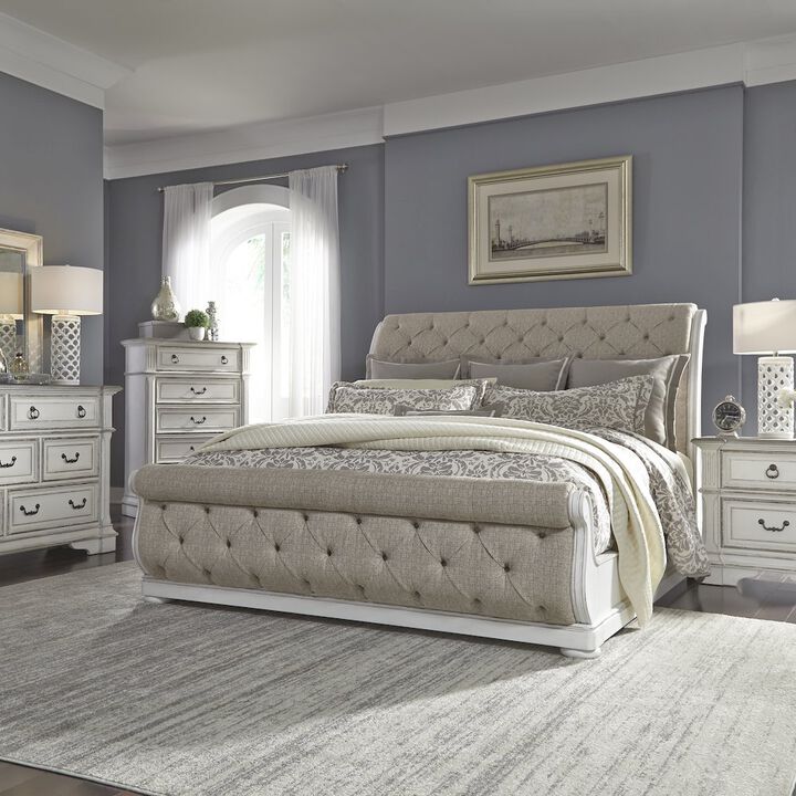 Liberty Furniture Abbey Park King California Sleigh Bed, Dresser & Mirror, Chest, Night Stand
