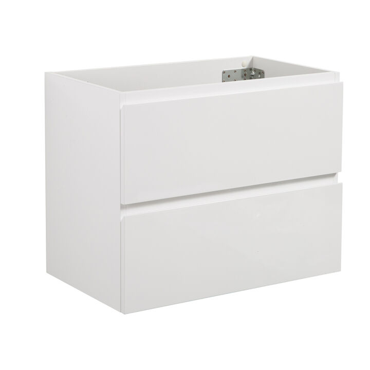 Streamdale Wall Mounted Vanity, White, 2-Drawer, Pre-Assembled