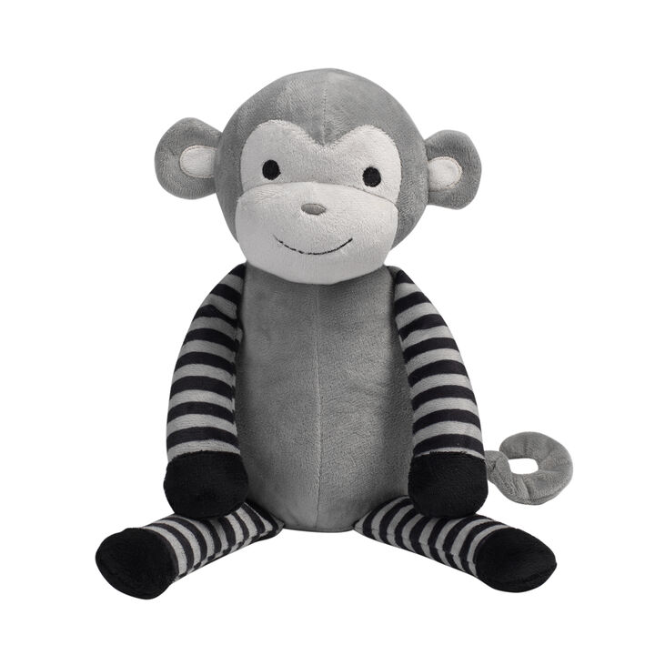 Bedtime Originals Jungle Fun Gray/Black Plush Monkey Stuffed Animal - Bingo
