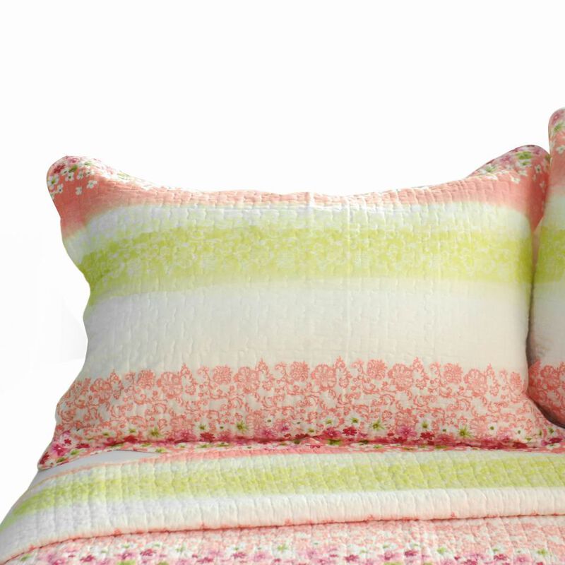 Cotton Vermicelli Quilted Printed Quilt Set 3-Piece with Matching Shams image number 2