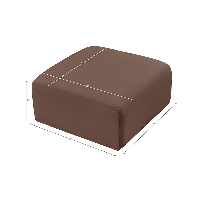 Meridian Furniture Arc Vegan Leather Ottoman