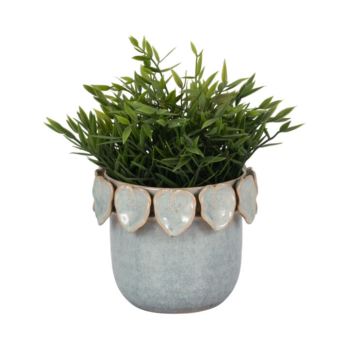 6" Leaf Applique Planter