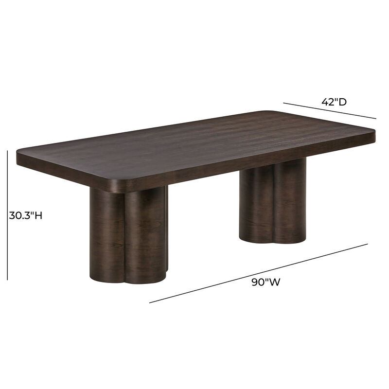 Bambi Dark Brown Ash Dining Table image number 6