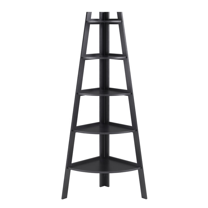 Five Tier Corner Ladder Display Bookshelf