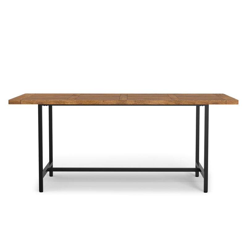 Campbell 72 inch x 36 inch Rectangle Modern Industrial Dining Table in Burnt Wax image number 3