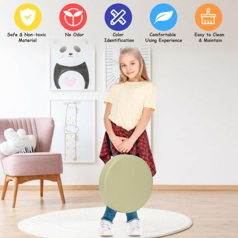 Hivvago 6 Pieces 15 Inch Round Toddler Floor Cushions
