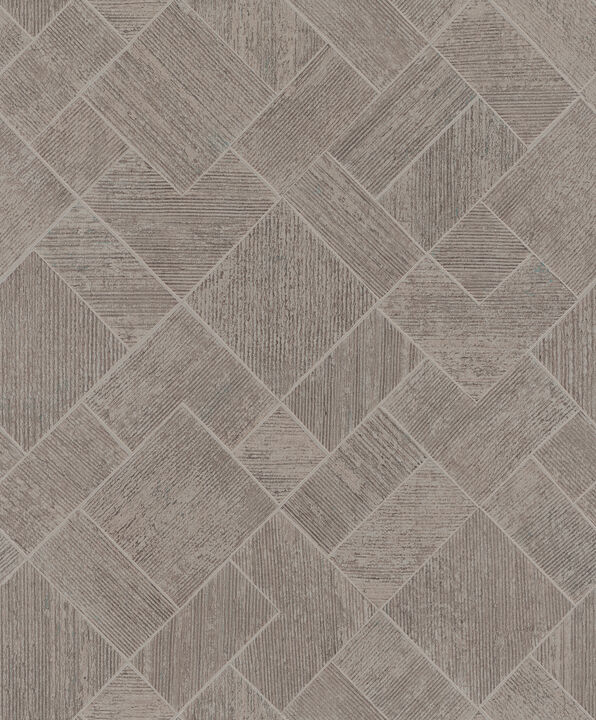 Marquetry Taupe Tile Wallpaper