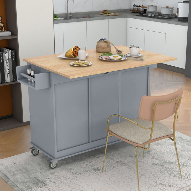 Merax Rolling Mobile Kitchen Island image number 4