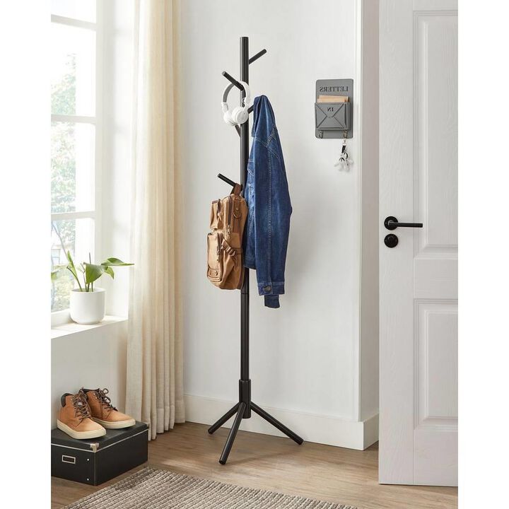 Solid Wood Coat Rack in White Finish