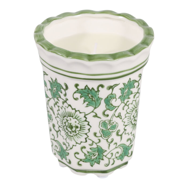 4" Fluted Chinoiserie Candle image number 3