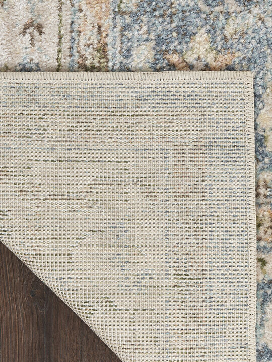 Astra Machine Washable ASW11 Silver/Blue 6'7" x 9' Rug