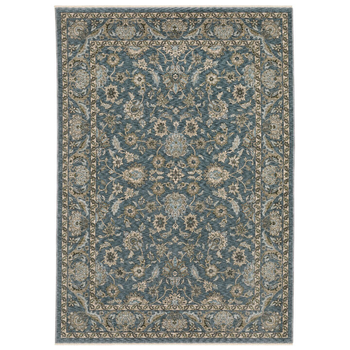 HomeRoots Oriental Area Rug With Fringe