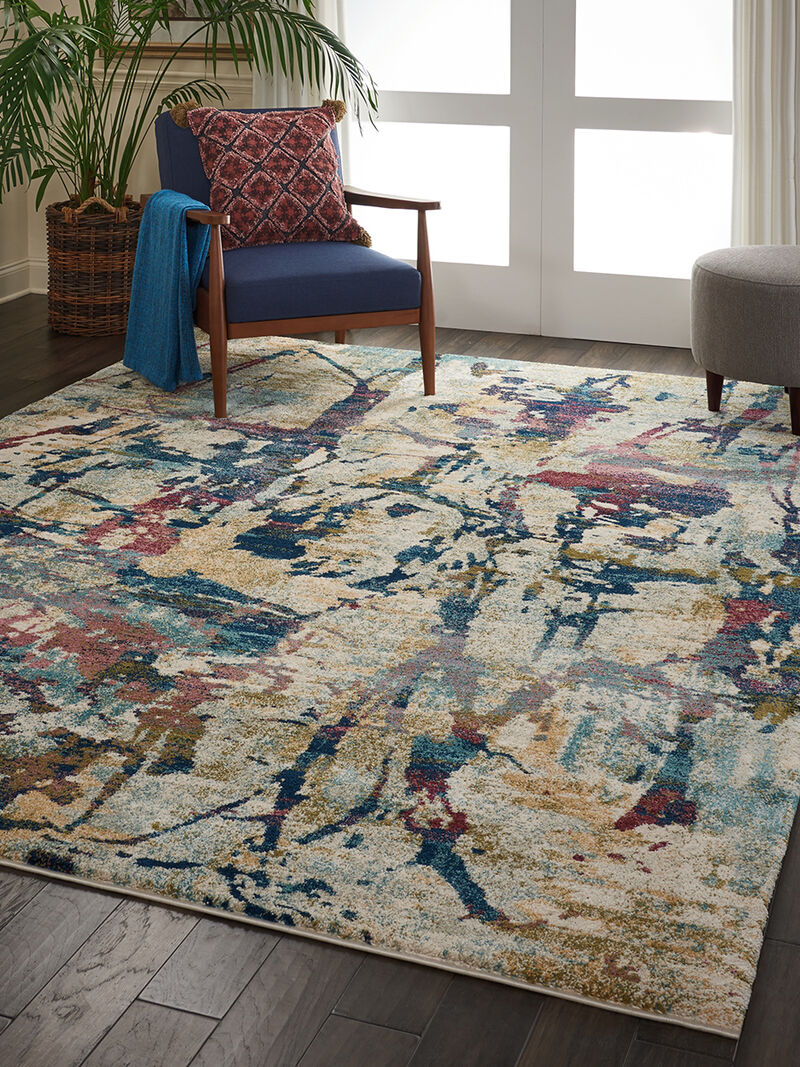 Fusion FSS10 Cream/Multicolor 7'10" x 10'6" Rug