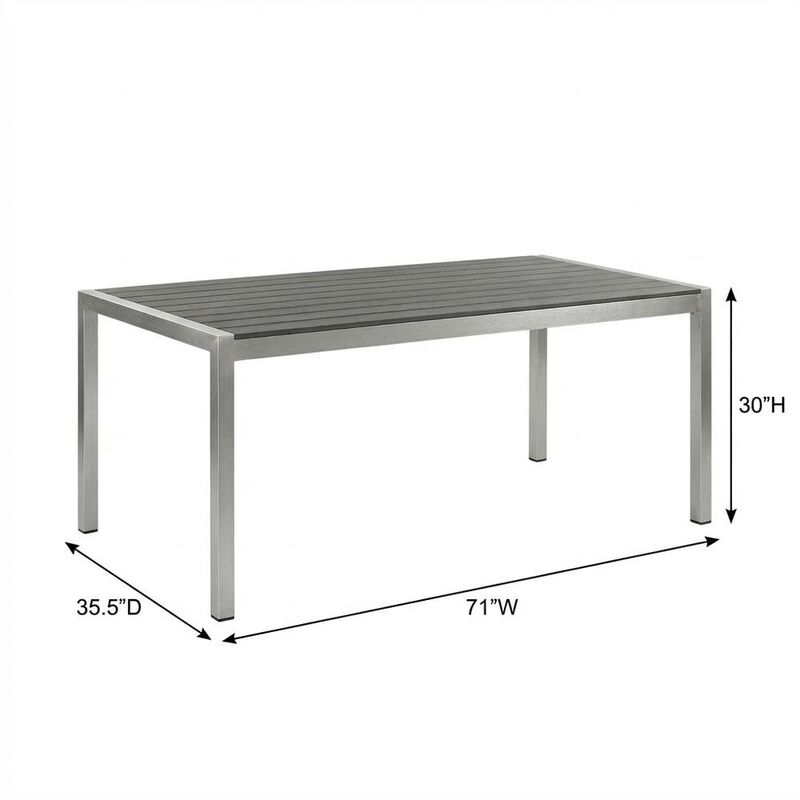 Aluminum Outdoor Dining Table with Sturdy Frame and Elegant Design image number 2