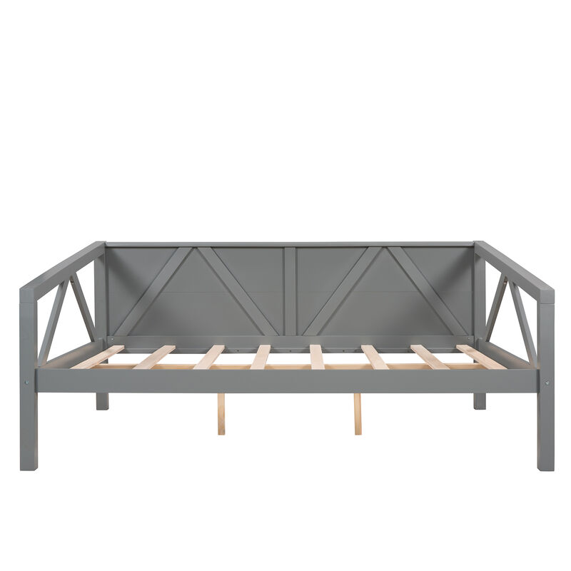 Merax Solid Wood Daybed Sofa Bed Frame with Wood Slat Support