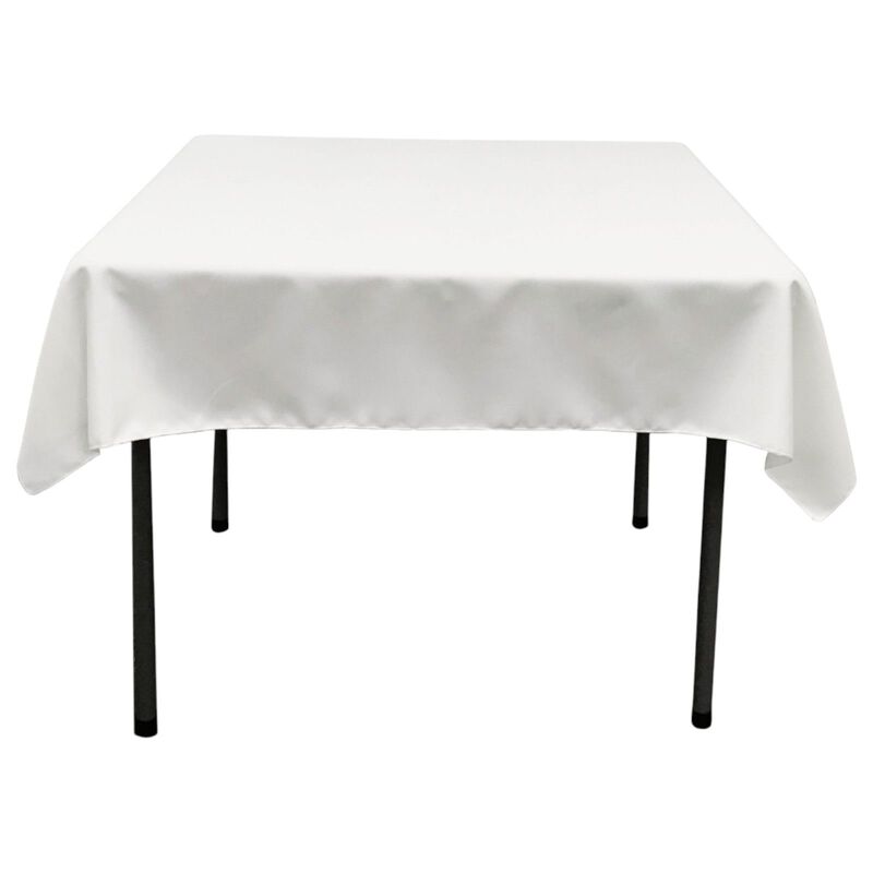 Durable Square Tablecloth in Polyester Poplin Fabric for Dining Table Protection image number 0