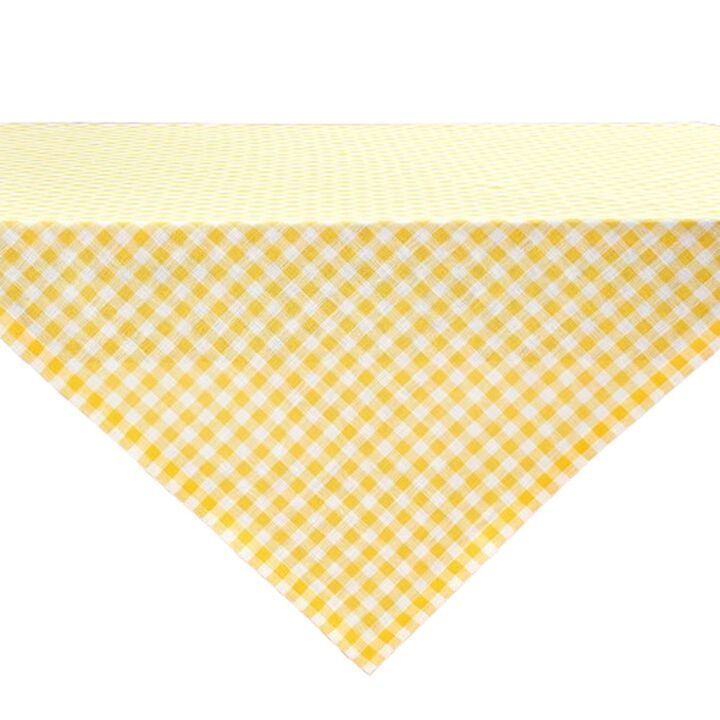 Linen Table Throw - Gingham Check