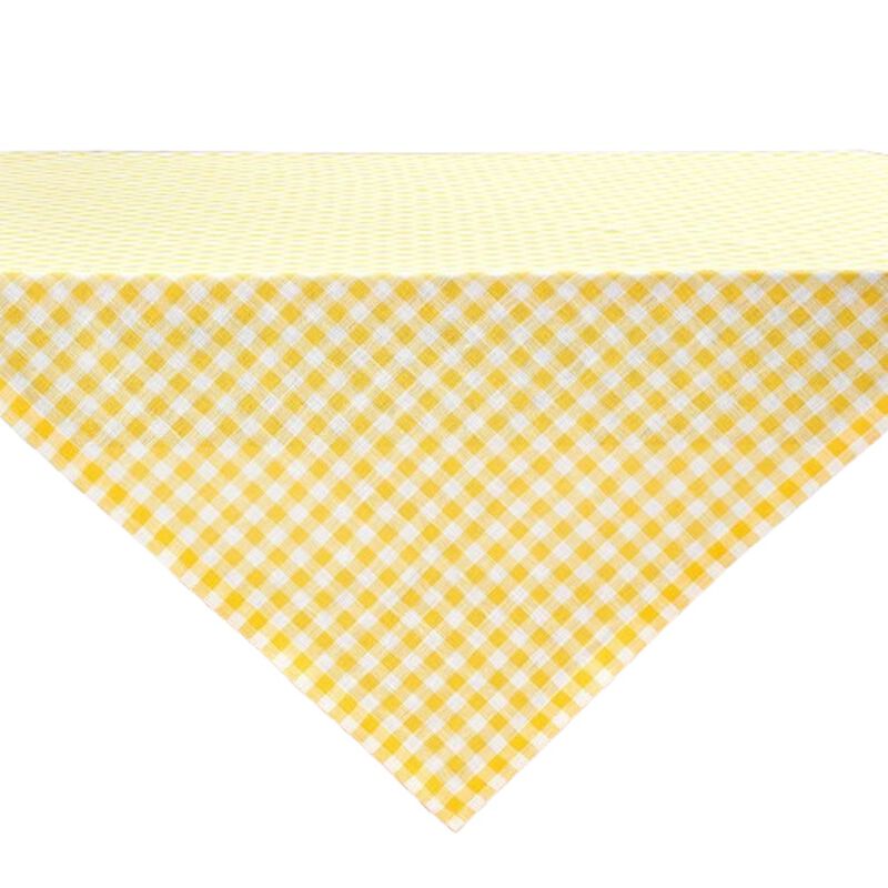 Linen Table Throw - Gingham Check