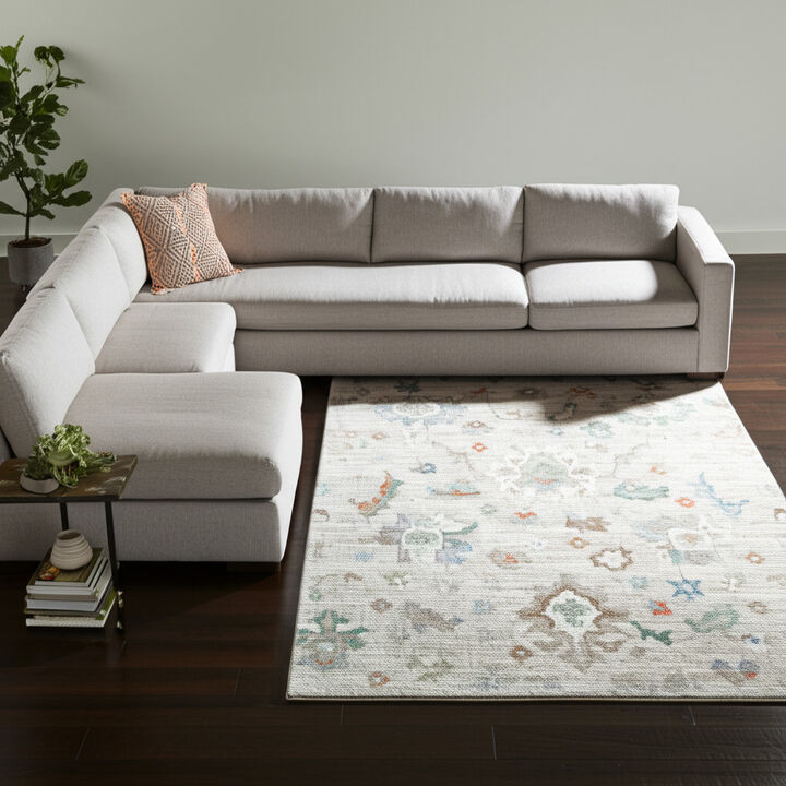 HomeRoots Abstract Distressed Area Rug