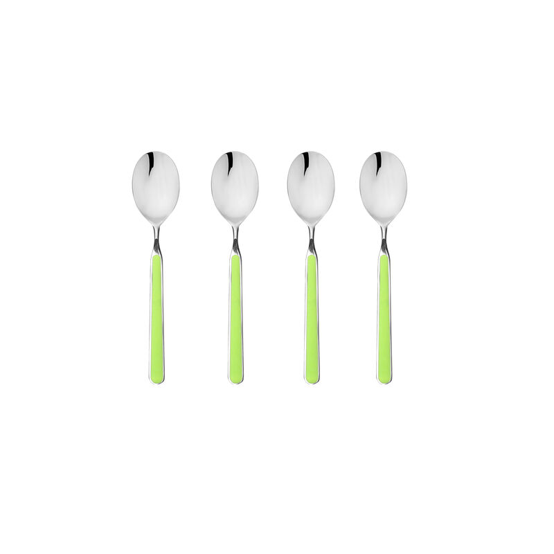 Fantasia 4-Piece Coffee Spoon Set in Acid Green