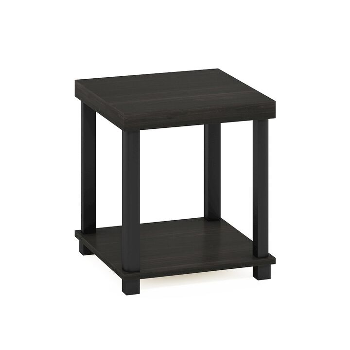 Turn-N-Tube Classic 2-Tier End Table, Side Table, Espresso/Black