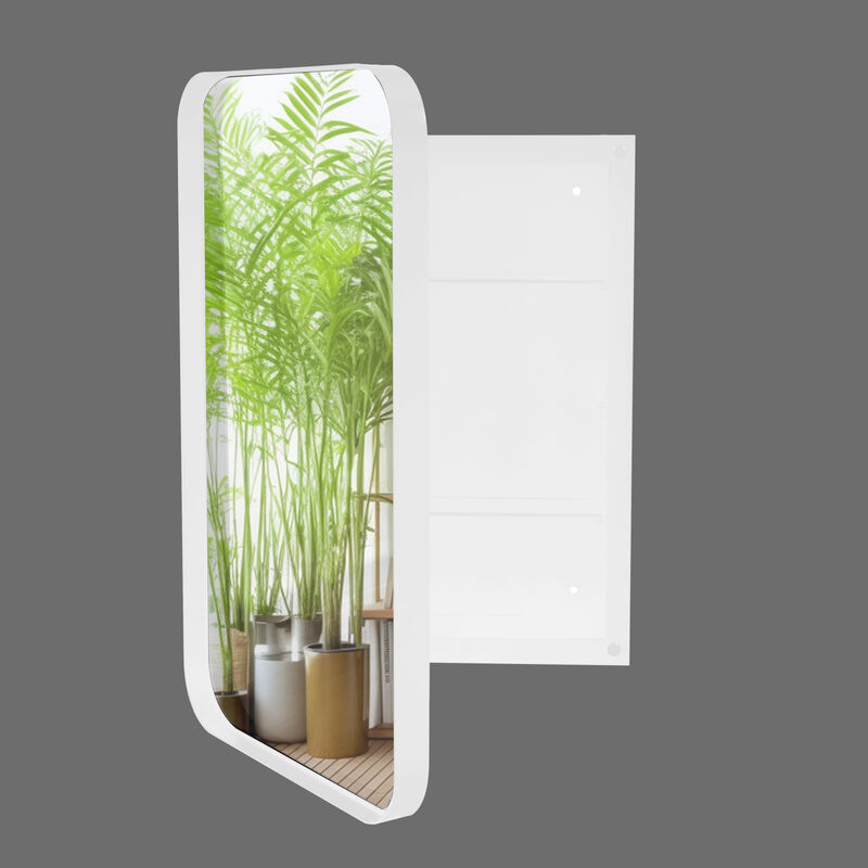 ELEMENT ACE Recessed Medicine Cabinet with Adjustable Shelves and Mirror image number 4
