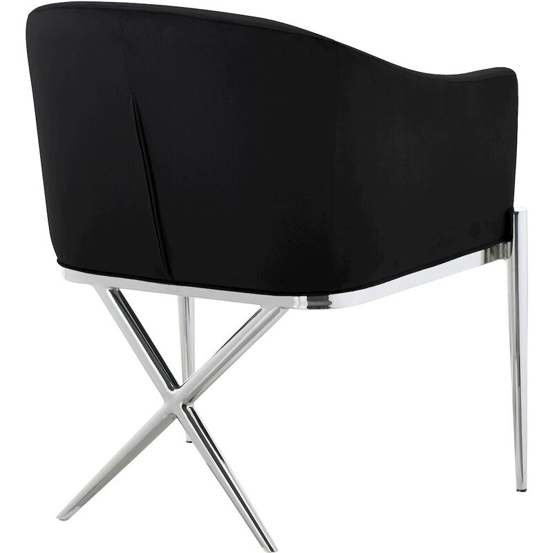 Meridian Furniture Xavier Black Velvet Dining Chair